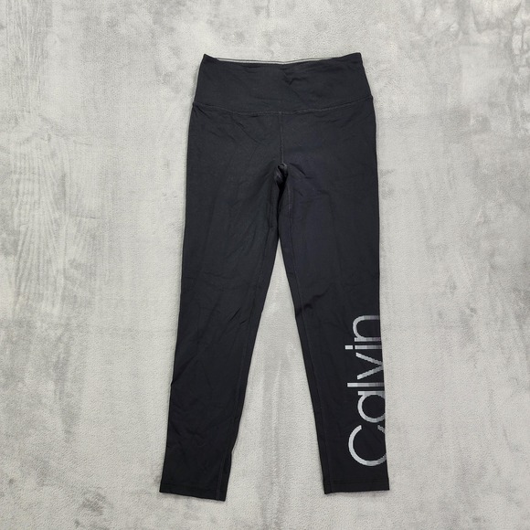 Calvin Klein Pants - Calvin Klein Performance Leggings Womens S Black Wick Logo Ankle Yoga Workout